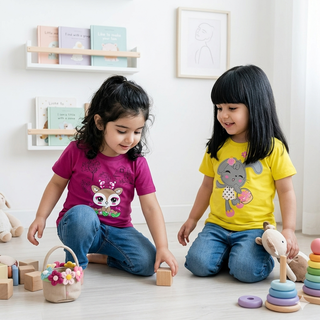 تیشرت دخترانه ایلکای طرح خرگوش کد ۱۱۹۸